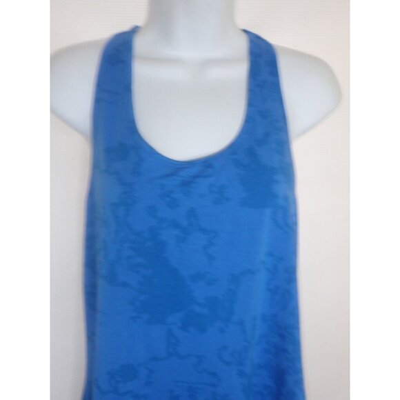 Tasc Racerback Tank Top Blue Abstract Pattern Women XL Workout Athletic Casual - Picture 3 of 6